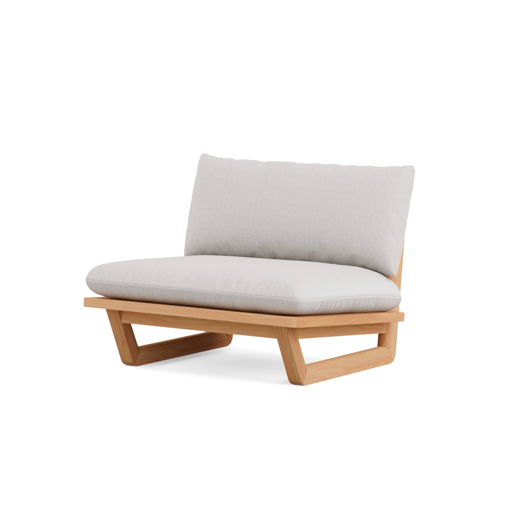 Dweller Teak Outdoor Chair and Ottoman | Neighbor