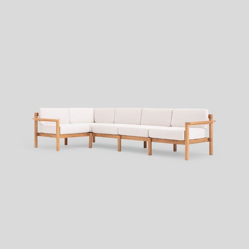The Sectional A Modern Teak Outdoor Sectional Neighbor
