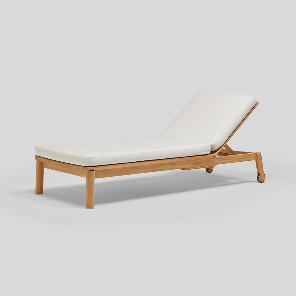 The Sun Lounger A Modern Teak Outdoor Chaise Lounge Neighbor