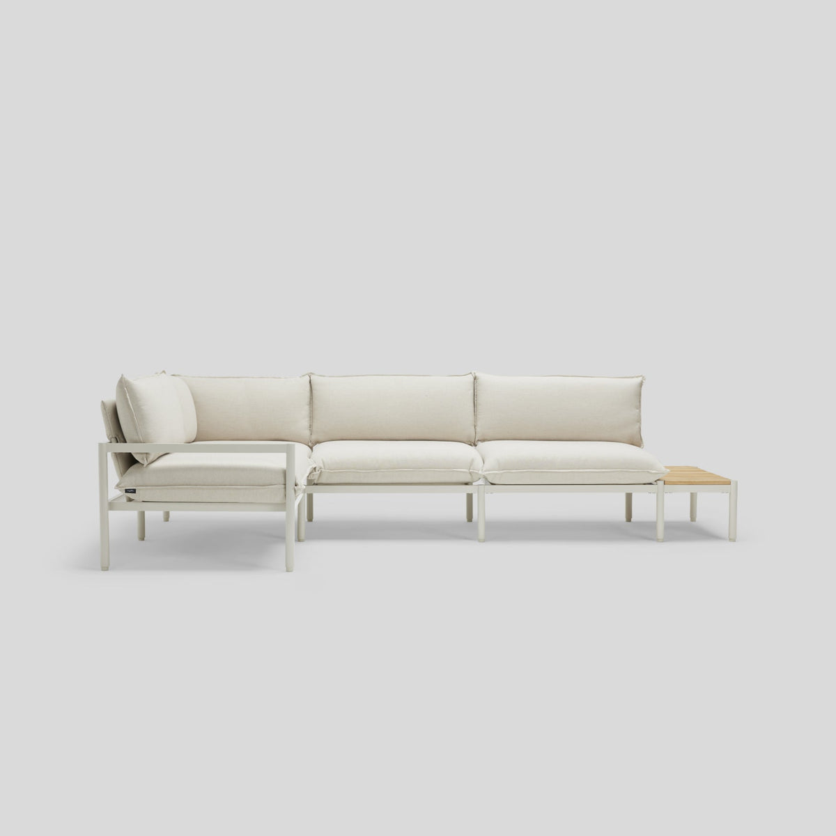 Terra Sectional with In line End Table An Aluminum Outdoor Sectional Neighbor