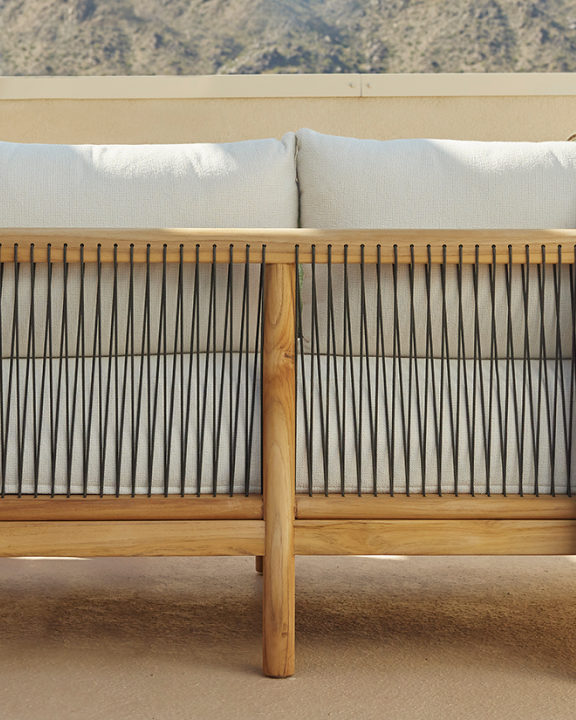 Neighbor oudoor teak sofa with cushions