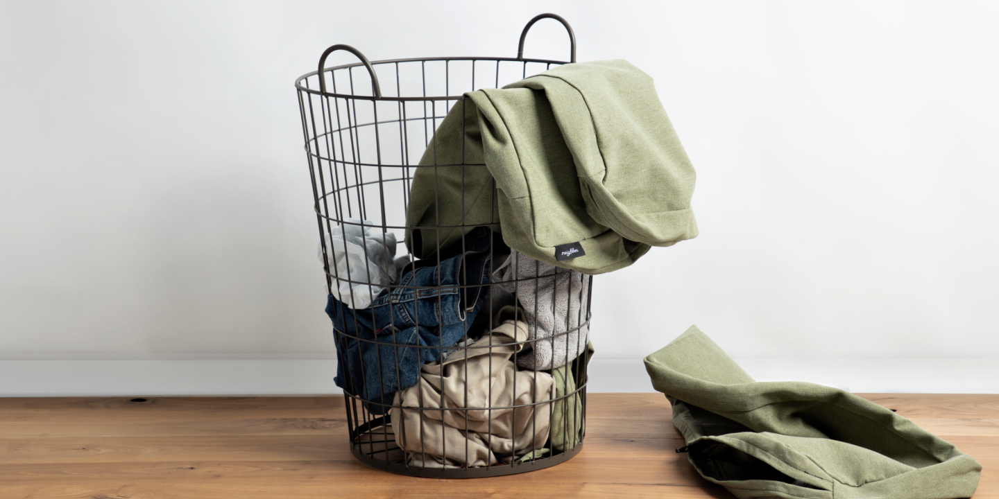 Neighbor outdoor cushion covers hanging out a basket