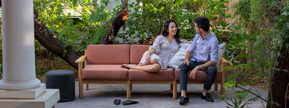 two people on sofa