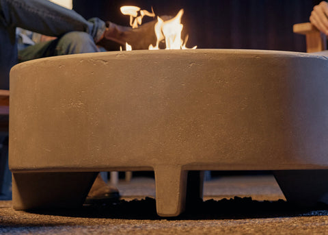 Neighbor concrete fire pit table