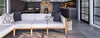 Neighbor outdoor sectional with throw cushions on a backyard