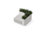 Workaround Corner – Charcoal | Sunbrella Nurture Charcoal / Planter – image 3