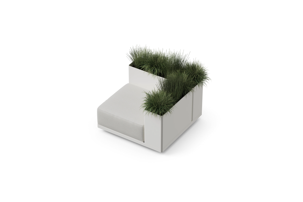 Workaround Corner – Charcoal | Sunbrella Nurture Charcoal / Planter – image 3