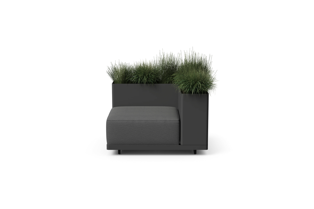 Workaround Corner – Charcoal | Sunbrella Nurture Charcoal / Planter – image 2