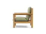 Felloe Loveseat, with arms, in Heritage Leaf, profile view