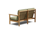 Felloe Loveseat, with arms, in Heritage Leaf, rear view