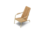 Neighbor Hopper Chair in sand finish, elevated three-quarter view highlighting overall form and proportions on black background