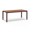 Bandwidth Dining Table, in Rust, three-quarter view