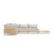 Bluff Sectional with End Table, in Parchment, front view
