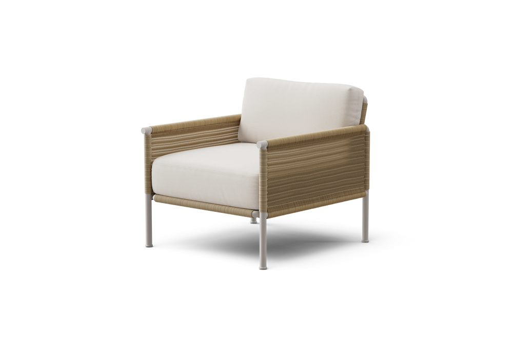 Camber Chair, in Shell, three-quarter view