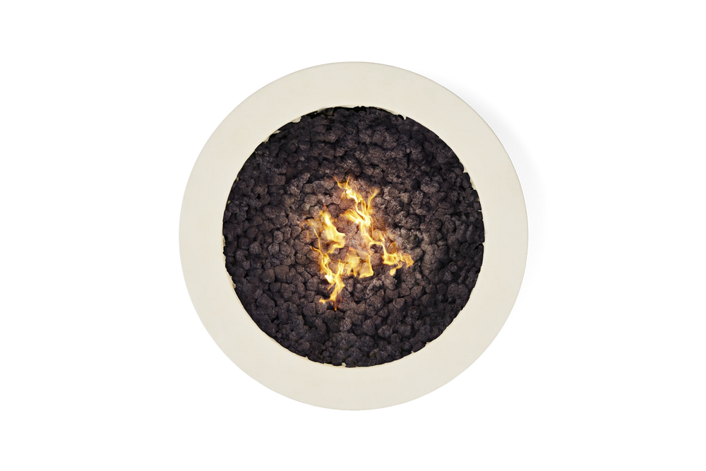 Coupe Fire Table - Propane, 48 in., in Sand, overhead view