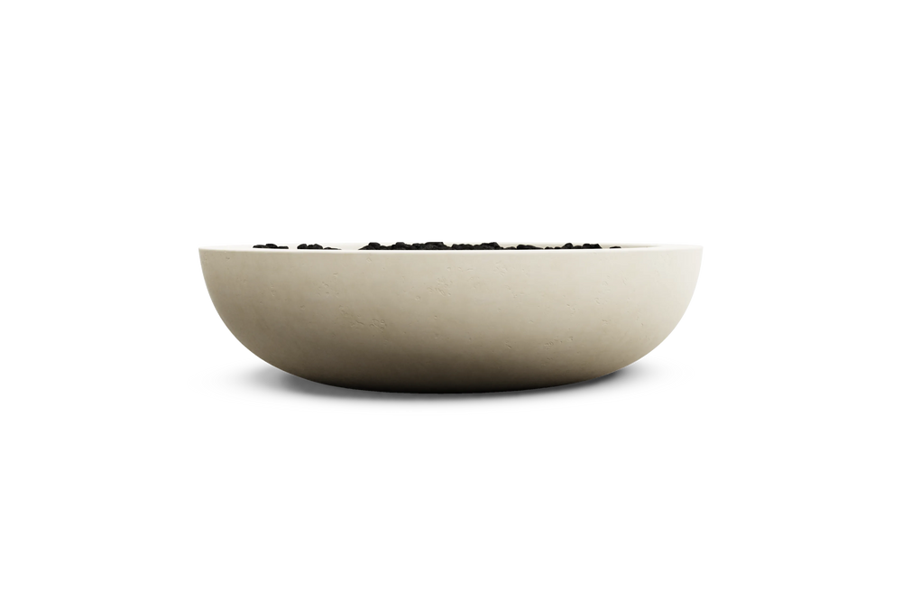 Coupe Fire Table - Natural Gas, 70 in., in Sand, profile view