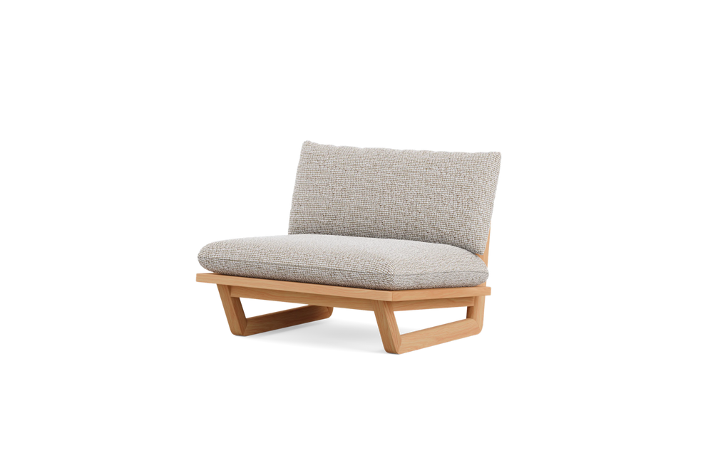 Dweller Chair, in Berber Rib Dune, three-quarter view