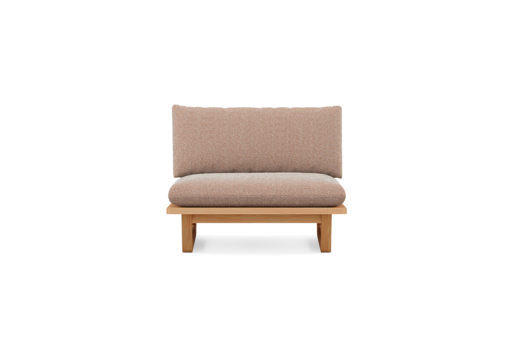 Dweller Chair, in Avery Clay, front view