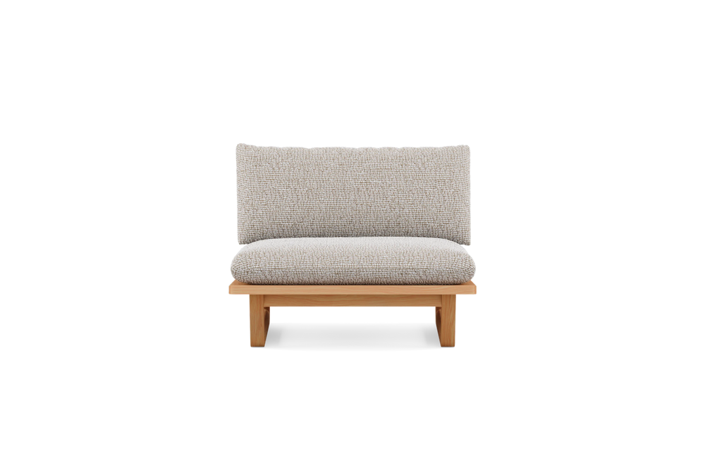 Dweller Chair, in Berber Rib Dune, front view