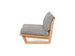 Dweller Outdoor Settee, in Hound, profile view