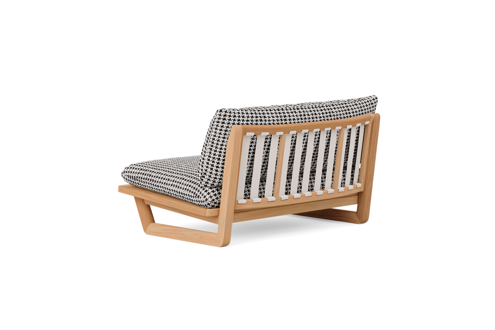 Dweller Outdoor Settee, in Hound, rear view