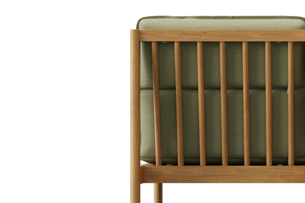 Felloe Chair, in Heritage Leaf, rear view