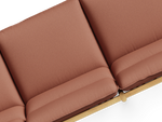 Felloe Sofa, in Heritage Rust, overhead detail