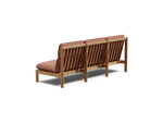 Felloe Sofa, in Heritage Rust, rear view