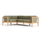 Haven Sectional, with cushion arms, in Leaf, three-quarter view