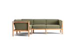 Haven Sectional, with cushion arms, in Leaf, front view