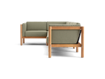 Haven Sectional, with cushion arms, in Leaf, profile view