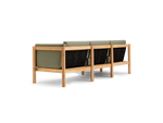 Haven Sectional, with cushion arms, in Leaf, rear view