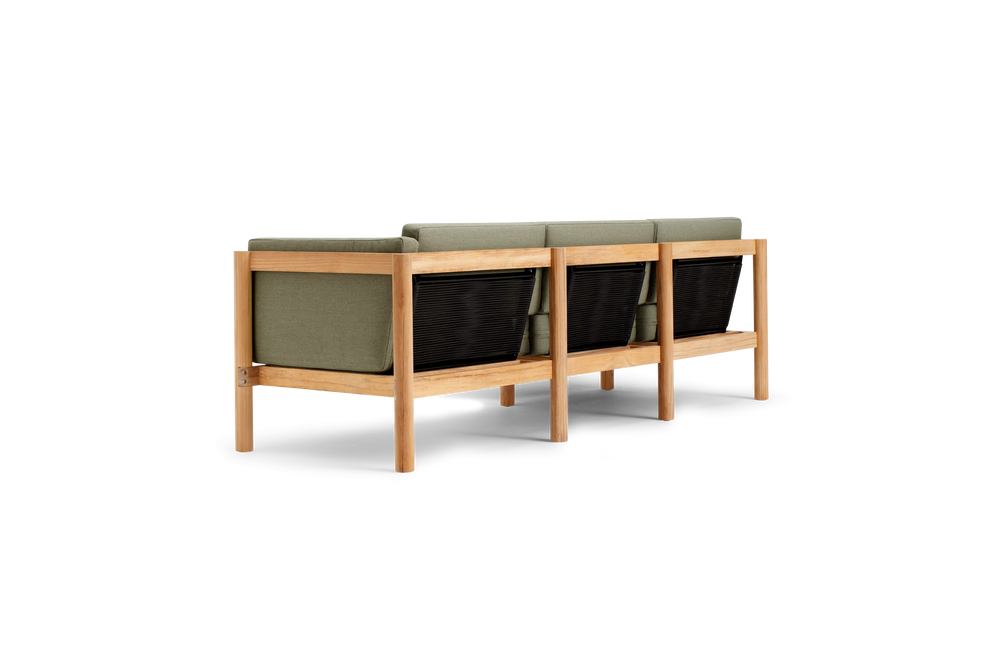 Haven Sectional, with cushion arms, in Leaf, rear view