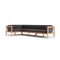 Haven Sectional, with cushion arms, in Coal, three-quarter view