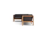 Haven Sectional, with cushion arms, in Coal, profile view