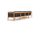 Haven Sectional, with cushion arms, in Coal, rear view