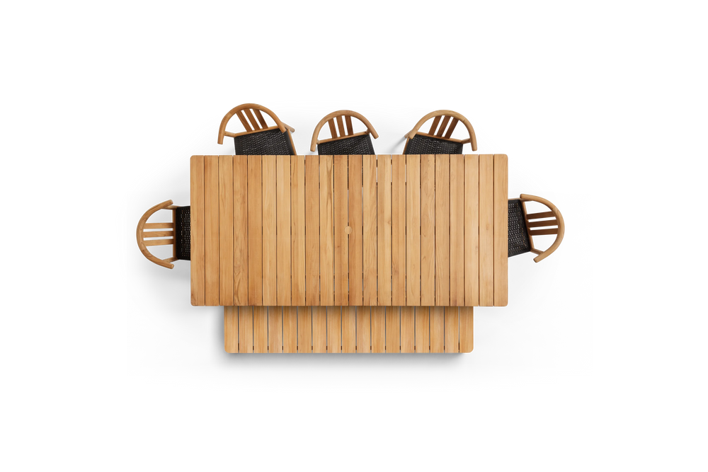 Haven Dining Set, overhead view