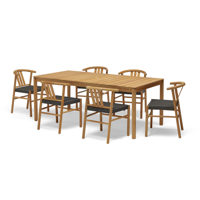 Haven Dining Set - Rectangular Table + 6 Chairs