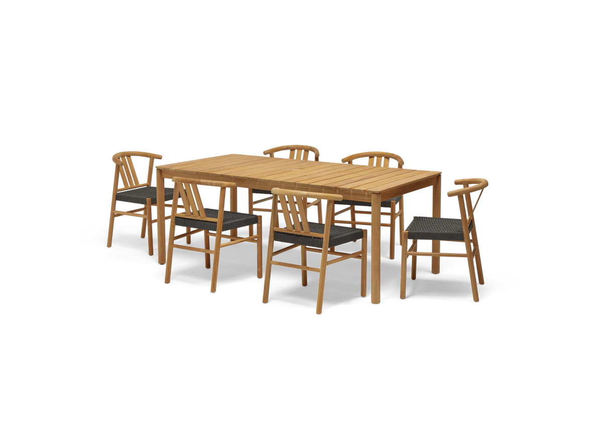 Haven Dining Set - Rectangular Table + 6 Chairs