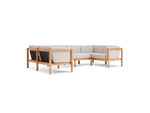 Haven Sectional, with cushion arms, in Ashe, three-quarter view