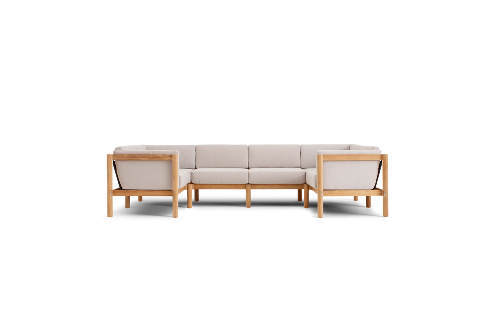Haven Sectional, with cushion arms, in Ashe, front view