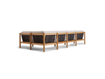 Haven Sectional, with cushion arms, in Ashe, rear view