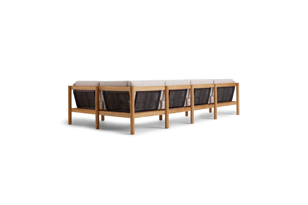 Haven Sectional, with cushion arms, in Ashe, rear view