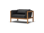 Haven Chair and a Half, in Coal, three-quarter view