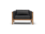 Haven Chair and a Half, in Coal, front view