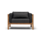 Haven Chair and a Half, in Coal, front view