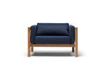 Haven Chair and a Half, in Indigo, front view