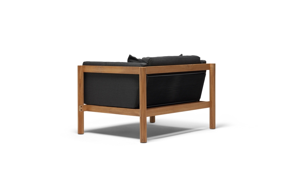 Haven Chair and a Half, in Coal, rear view