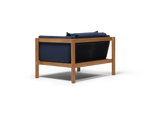 Haven Chair and a Half, in Indigo, rear view