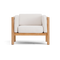 Haven Chair, with cushion arms, in Canvas, front view